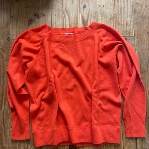 J.Crew Isabel 100% Cashmere Sweatshirt XS Orange